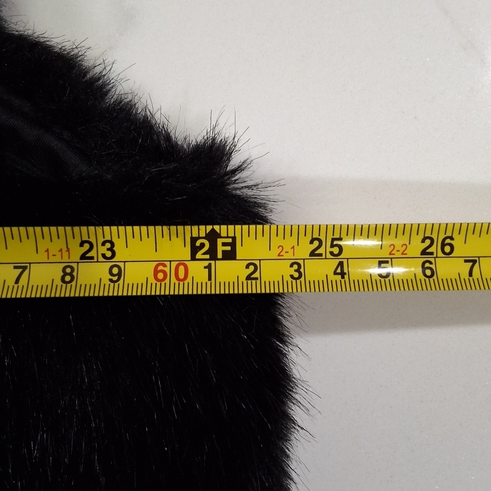 LRL Ralph Lauren~VTG Black Label~Women Faux Fur Zipup Vest~Black~Preppy~Ski~1X - Picture 5 of 6